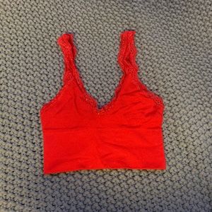 Red crop top